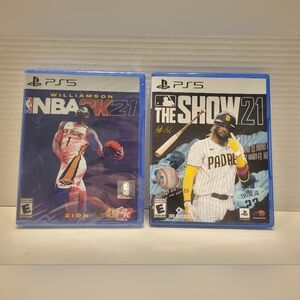 PS5 NBA 2K21 (NEW) and MLB The Show 21 Game Bundle (used)